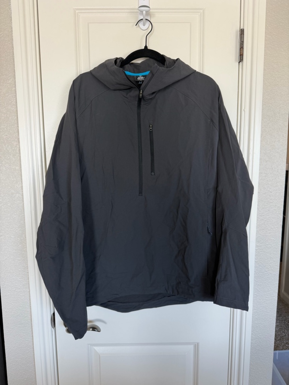 Kuhl Men's Hooded Half-Zip lightweight - Charcoal Gray